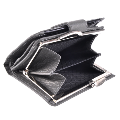 Portfel damski skórzany KEMER D29 Szary - min. zamówienie 20 / 50 / 100 szt.