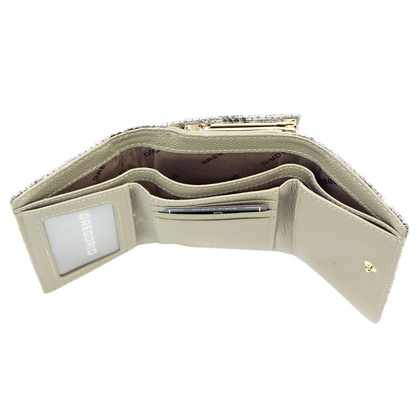 Portfel damski skórzany PELLUCCI SN-117 popiel + róż