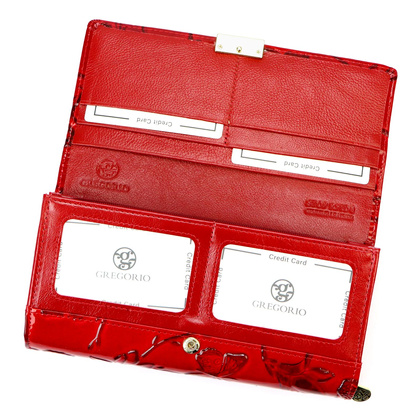 Portfel damski skórzany PELLUCCI BTE-122 czerwony