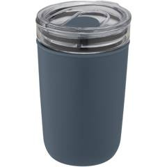Szklany kubek Bello o pojemności 420 ml z zewnętrzną ścianką z plastiku z recyklingu
