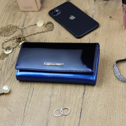 Portfel damski skórzany PELLUCCI SH-106 Niebieski