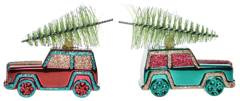 Kpl 2 aut zawieszek z choinką