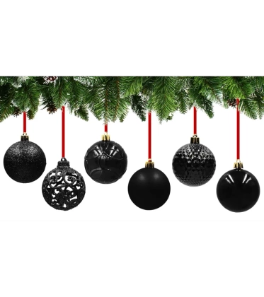 Bombki choinkowe komplet 37 szt. nietłukących plastikowych bombek