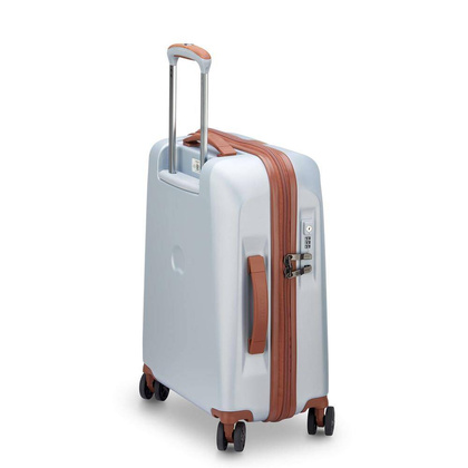 Delsey Promenade Hard mała srebrna walizka kabinowa na kółkach 55 cm