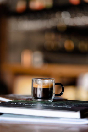 Komplet 2 szklanek z podwójną ścianką do espresso Carbon 80 ml 8548