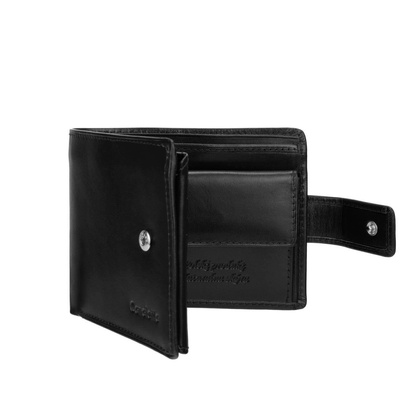Czarny składany portfel męski skórzany Canaletto PM1501s163 RFID GR