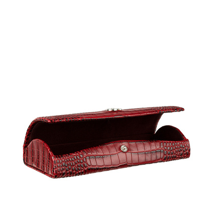 Etui na okulary Canaletto z naturalnej skóry na wzór krokodyla ED107s162