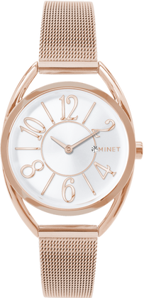 MINET Rose gold damski zegarek ICON PINK MESH