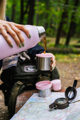 Termos turystyczny 1L FUORI różowy 27633