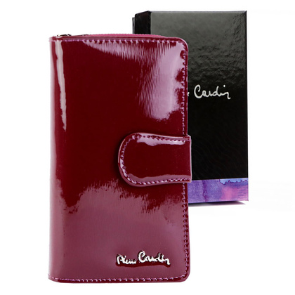 Duży skórzany portfel damski Pierre Cardin