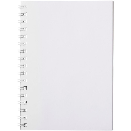 bialy z biala spirala, notatnik A6