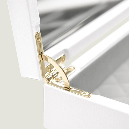 Szkatułka na biżuterię Loves Luxury biała z pokrywką i lusterkiem