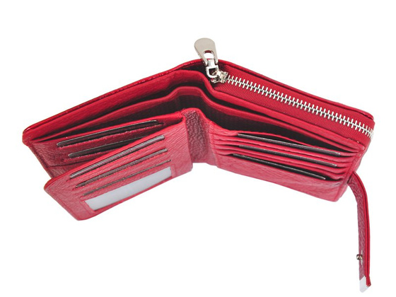 Portfel damski skórzany PELLUCCI 5280-2 wiśniowy