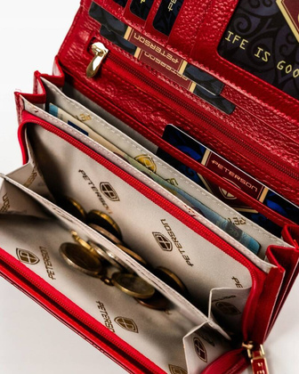 Duzy portfel damski ze skory naturalnej