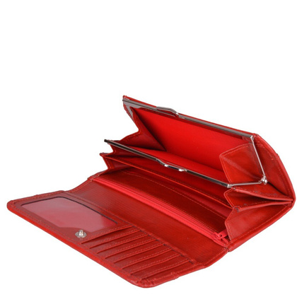 Portfel damski skórzany KEMER P38 Czerwony - min. zamówienie 20 / 50 / 100 szt.