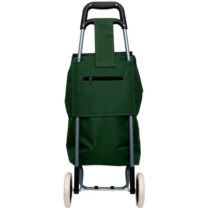 WÓZEK TORBA NA KÓLKACH NA ZAKUPY ZE STELAŻEM 31L ZIELONY