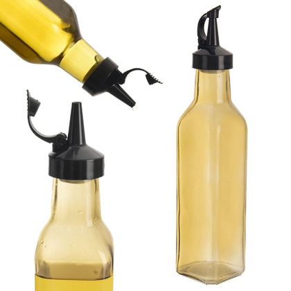 Butelka na oliwę z dozownikiem szklana żółta 265 ml