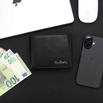 Portfel męski skórzany PIERRE CARDIN YS601 324 Czarny