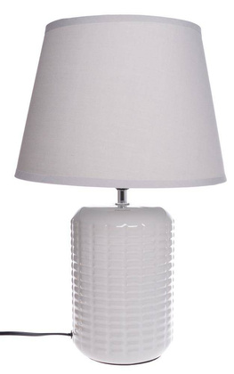 Lampa ceramiczna beżowa prosta