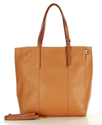 MARCO MAZZINI Elegancka torba skórzana sustainable leather bag brąz camel - min. zamówienie 20 / 50 / 100 szt.