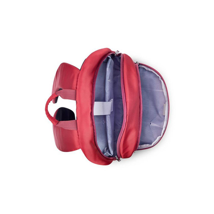 Plecak na laptopa Delsey Esplanade Miejski czerwony plecak dwukomorowy na laptopa 15.6"