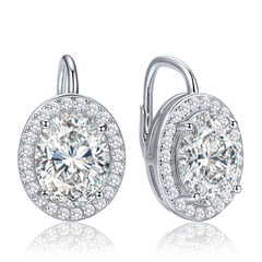 MINET Eleganckie srebrne kolczyki z cyrkoniami