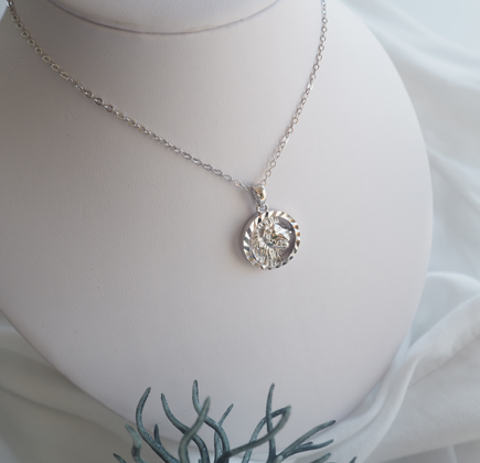 MINET Srebrny naszyjnik Zodiac LEW