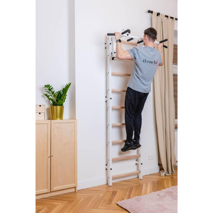 Drabinka gimnastyczna z regulowanym metalowym drążkiem 711W BenchK