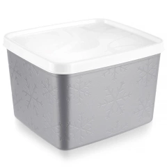 Pojemnik na żywność z pokrywką szary 1,1 l