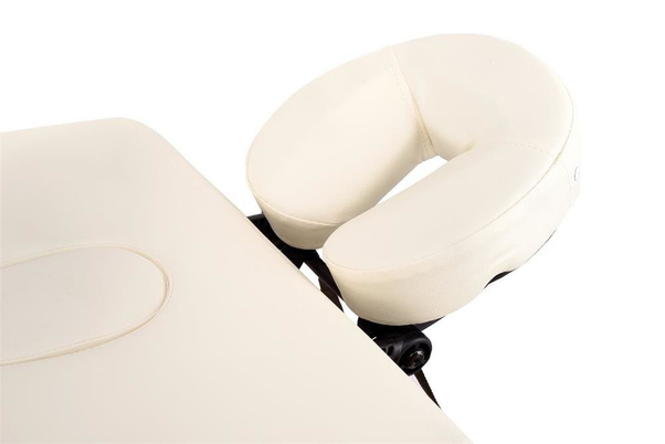 Stół, łóżko do masażu 2-segmentowe drewniane Kremowe