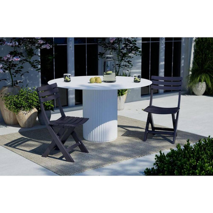 ZESTAW 4 KRZESEŁ CATERINGOWYCH PLASTIKOWY SKLADANCYH KOMODO ANTRACYT KPL.