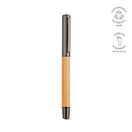 Dlugopis Aeschylus z recyklingowanej stali nierdzewnej z niebieskim tuszem