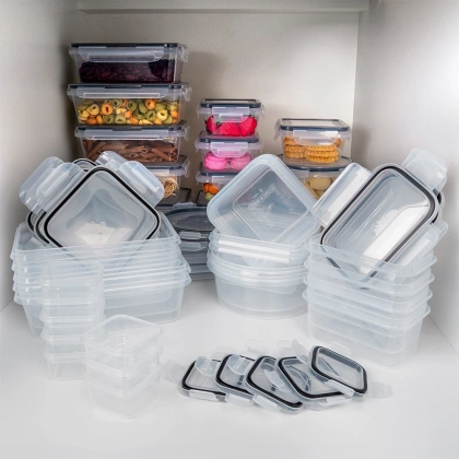 Pojemniki na żywność z pokrywką i uszczelką 24 szt.