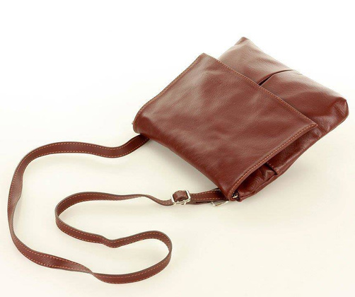 Listonoszka damska skórzana brąz migdałowy ASSISI - min. zamówienie 20 / 50 / 100 szt.