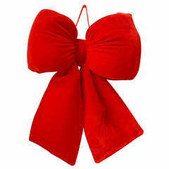 Czerwona kokarda, aksamitna, ozdoba świąteczna 29x33cm WOZ43