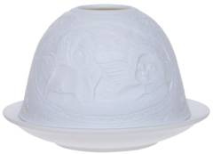 Lampion porcelanowy z amorkami