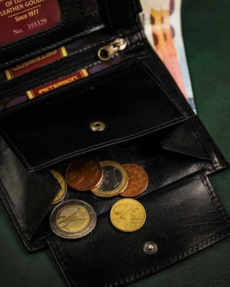 Duzy skorzany portfel meski bez zapiecia