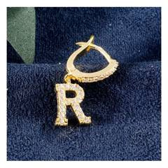 Kolczyki pozłacane literka R KST1683R