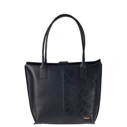 Torebka damska skórzana KEMER 562 Czarna - min. zamówienie 20 / 50 / 100 szt.