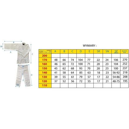 KIMONO ENERO JUDO AIKIDO 130CM NIEBIESKIE