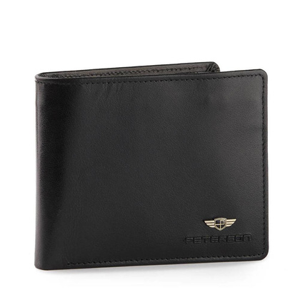 Kompaktowy portfel z ochroną RFID Peterson Czarny