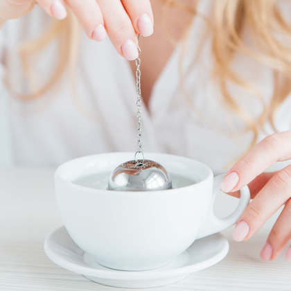 Sitko do zaparzania herbaty ziół stalowe / zaparzacz