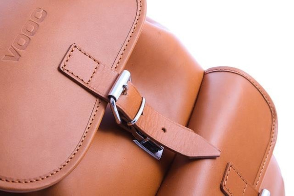 Duży plecak skórzany KEMER VOOC Vintage P38 brąz