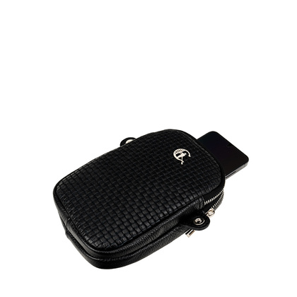 Mała torebka Canaletto ze skóry naturalnej na telefon z tłoczeniem TD670s33t1