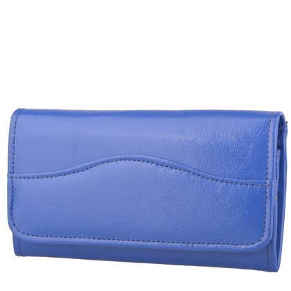 Portfel damski skórzany KEMER P17 Niebieski - min. zamówienie 20 / 50 / 100 szt.