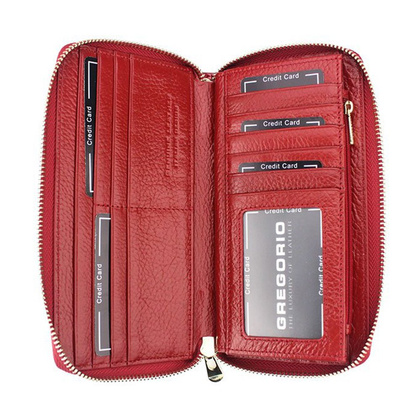 Portfel damski skórzany SH-119 Czerwony