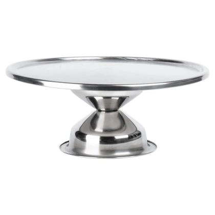 Patera stalowa na nóżce tortownica taca na tort ciasto 33 cm