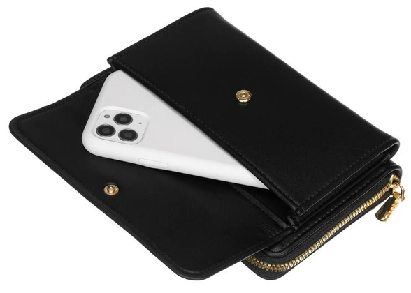 Portfel-kopertówka z haftowaną klapką — Cavaldi