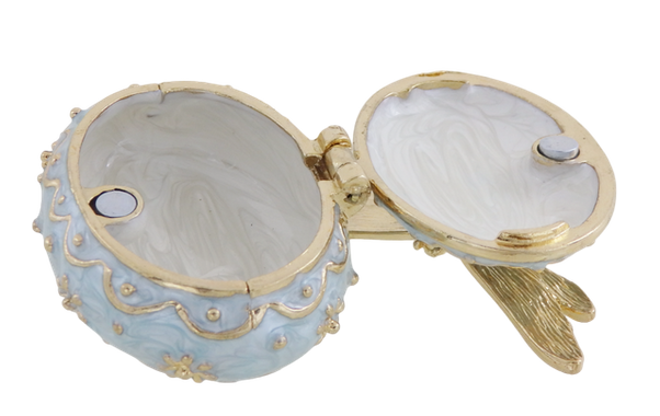 Wyjątkowe metalowe pudełeczko prezentowe z kryształkami - Ważka - B0780-06