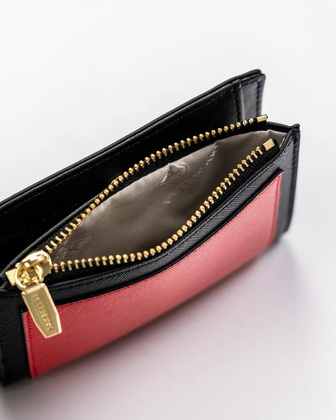 Portfel damski eko PTN 003-SAF Czarny+Red